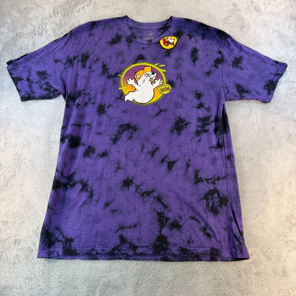 2024 Halloween Ghost Tie Dye T-Shirt Glow In Dark Purple XL NWT